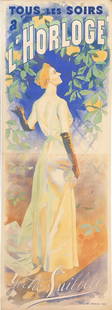 Ferdinand Bac (Vintage Poster) - Yvette Guilbert: Artist: Ferdinand Bac (Vintage Poster) Title: Yvette Guilbert Year: c. 1892 Dimensions: 29 1/2in. by 81 3/4in. Edition: From the Rare Limited Edition Medium: Li