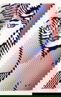 Roy Lichtenstein - Nude with Blue Hair State I: Artist: Roy Lichtenstein Title: Nude with Blue Hair State I Year: 1994 Dimensions: 8 1/2in. by 11in. Edition: From the rare limited edition Publisher: Tyler Gra