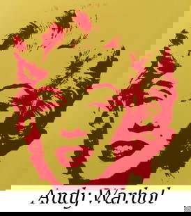 Andy Warhol (After) - Golden Marilyn: Artist: Andy Warhol (After) Title: Golden Marilyn Dimensions: 36 x 36 in. Edition: open edition Publisher: Sunday B Morning Medium: Screenprint on museum board<