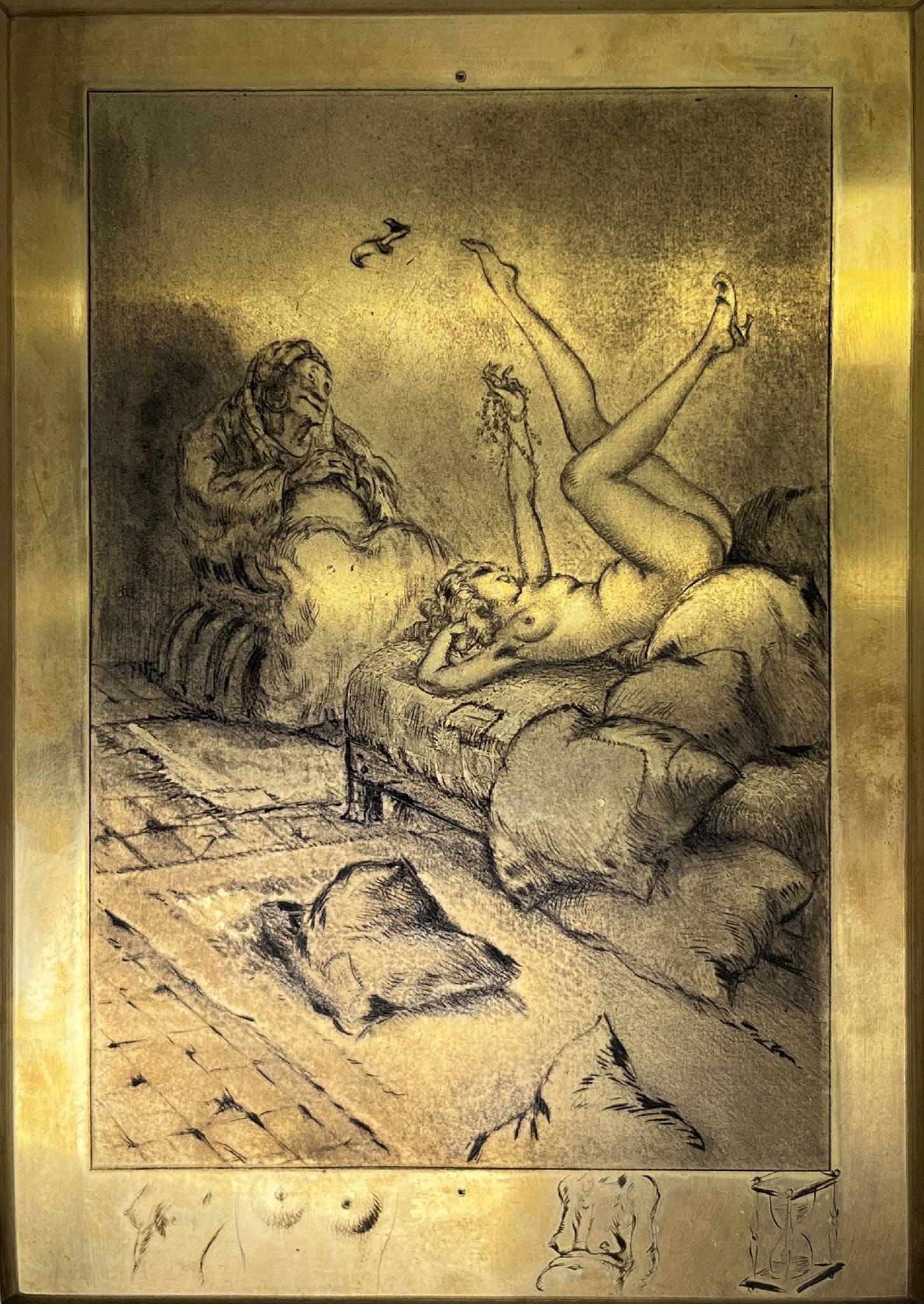 Louis Icart  PRINTING PLATE Pillows Galore (1 of 1)