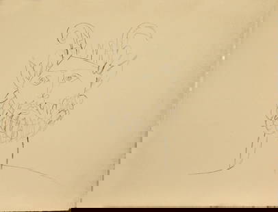 Pablo Picasso - Untitled from "Mes dessins d'Antibes": Artist: Pablo Picasso Title: Untitled from "Mes dessins d'Antibes" Year: 1946 Dimensions: 20in. x 26in. Edition: Numbered From the Rare Limited Deluxe French Edition of 200