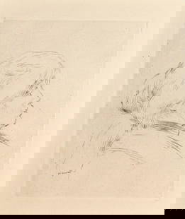 Pierre-Auguste Renoir (After) - Berthe Morisot: Artist: Pierre-Auguste Renoir (After) Title: Berthe Morisot Year: c. 1892 Dimensions: 5.5in. by 4in. Edition: From the rare limited edition Medium: Original posthumous etch