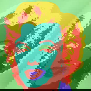 Andy Warhol After - Marilyn (Green/Yellow): Artist: Andy Warhol After Title: Marilyn (Green/Yellow) Dimensions: 35.3in. by 35.3in. Edition: From the "Sunday B. Morning" edition Publisher: Sunday B. Morning Me