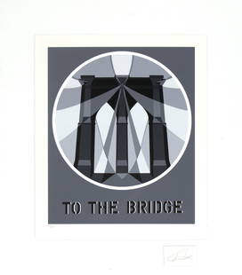 Robert Indiana - To The Bridge: Artist: Robert Indiana Title: To The Bridge Year: 1997 Dimensions: 22.5in. by 17.5in. Edition: From the limited edition of 395 Publisher: Marco Fine Arts Contem