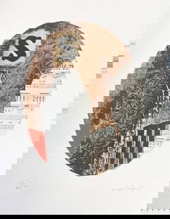 Max Papart - Untitled: Artist: Max Papart Title: Untitled Dimensions: 10 1/4in. by 13in. Edition: Numbered from the Rare Limited Edition of 75 Medium: Original etching with collage on paper