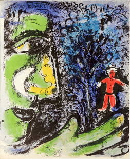Marc Chagall - Le Profil et L'Enfant Rouge: Artist: Marc Chagall Title: Le Profil et L'Enfant Rouge Year: 1960 Dimensions: 12.5in. by 9.5in. Edition: From the rare limited edition Publisher: Andre Sauret Monte Carlo<
