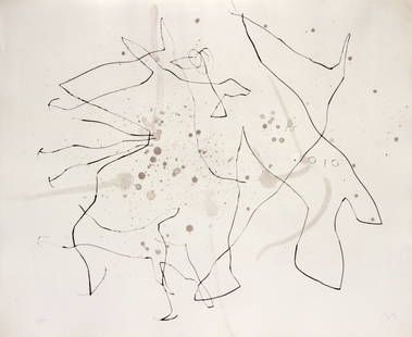 Joan Miro - Untitled IV from "Flux de l'Aimant": Artist: Joan Miro Title: Untitled IV from "Flux de l'Aimant" Year: 1964 Dimensions: 19in. by 23in. Edition: From the rare limited edition of 75 Publisher: Ateli