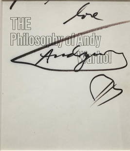 Andy Warhol - Untitled Drawing on Cover Page: Artist: Andy Warhol Title: Untitled Drawing on Cover Page Year: 1975 Dimensions: 6in. by 5in. Edition: A unique and original work of art Suite: The Philosophy