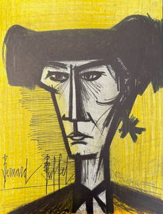 Bernard Buffet - Torero en Venta: Artist: Bernard Buffet Title: Torero en Venta Year: 1954 Dimensions: 9 1/2 x 12 1/4 in. Edition: From the rare limited edition Publisher: Beyeler Gallery, Basle