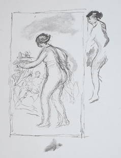 Pierre-Auguste Renoir - Femme au Cep de Vigne: Artist: Pierre-Auguste Renoir Title: Femme au Cep de Vigne Year: 1919 Dimensions: 10in. by 13in. Edition: From the Rare Limited Edition of 950 Suite: Douze Lith