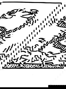 Keith Haring - Entwined Snakes (from Lucio Amelio Suite): Artist: Keith Haring Title: Entwined Snakes (from Lucio Amelio Suite) Year: 1983 Dimensions: 18.5in. by 13in. Edition: From the rare limited edition of 300 Publishe