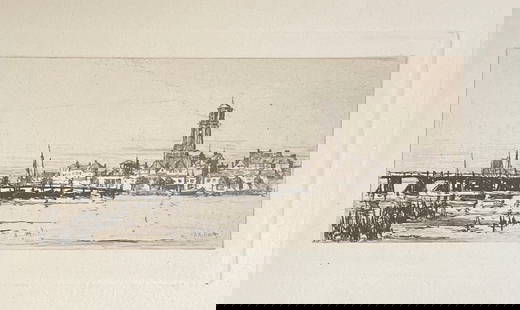 Charles A. Platt - Deventer Holland: Artist: Charles A. Platt Title: Deventer Holland Year: 1886 Dimensions: 12 5/16in. by 9 11/16in. Edition: From the rare limited edition Suite: New York Etching