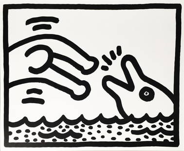 Keith Haring - July II: Artist: Keith Haring Title: July II Year: 1989-1990 Dimensions: 12in. by 14in. Edition: From the Rare Limited Edition Publisher: Pop Shop Suite: