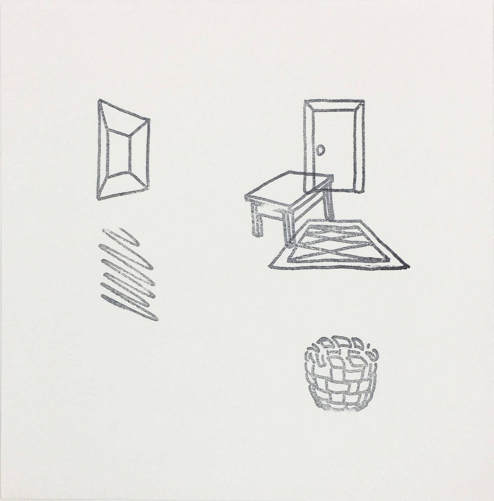 Richard Artschwager - Untitled: Artist: Richard Artschwager Title: Untitled Year: 1977 Dimensions: 8in. by 8in. Edition: Numbered en Verso from the Rare Limited Edition of 1000 Publisher: Para