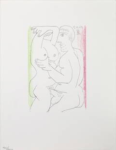 Pablo Picasso (After)- Untitled (9.10.64. III): Artist: Pablo Picasso (After) Title: Untitled (9.10.64. III) Year: 1970 Dimensions: 13in. by 10in. Edition: From the rare limited edition of 666 Publisher: Harr
