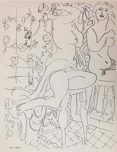 Henri Matisse (After) - Untitled from "Dessins De: Artist: Henri Matisse (After) Title: Untitled from "Dessins De Matisse" Year: 1936 Dimensions: 10in. by 8.25in. Edition: From the rare limited edition Publisher: