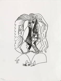 Pablo Picasso (After) - Untitled (4.5.64 IV): Artist: Pablo Picasso (After) Title: Untitled (4.5.64 IV) Year: 1970 Dimensions: 13in. by 10in. Edition: From the rare limited edition of 666 Publisher: Harry N