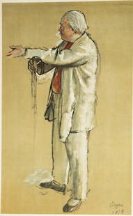 Edgar Degas - Le Maitre de ballet: Artist: Edgar Degas Title: Le Maitre de ballet Year: 1922 Dimensions: 10in. by 16in. Edition: 187 from the rare limited deluxe edition of 250 Publisher: Demott