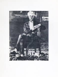 Paul Cezanne (after) - Portrait de M. Chocquet: Artist: Paul Cezanne (after) Title: Portrait de M. Chocquet Year: 1914 Dimensions: 6in. by 7.25in. Edition: From the rare limited edition of 650 Publisher: Ambr