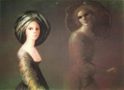 Leonor Fini - La Tenebrosa: Artist: Leonor Fini Title: La Tenebrosa Dimensions: 21in. by 29in. Edition: From the limited edition of 250 Medium: Original photo offset lithograph on paper Signat