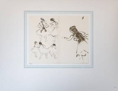 Edgar Degas (After) - Croquis de danseuses: Artist: Edgar Degas (After) Title: Croquis de danseuses Year: 1890 Dimensions: 16in. by 20in. Edition: 70 From the rare limited edition of 250 Publisher: Demott