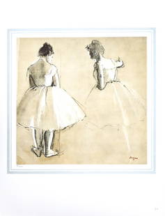 Edgar Degas (After) - Deux danseuses: Artist: Edgar Degas (After) Title: Deux danseuses Year: 1878 Dimensions: 16in. by 20in. Edition: 70 From the rare limited edition of 250 Publisher: Demotte Edit
