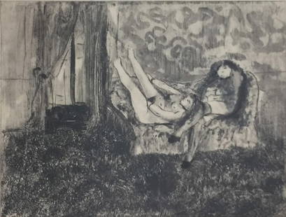 Edgar Degas (after) - Untitled from "Mimes des: Artist: Edgar Degas (after) Title: Untitled from "Mimes des Courtisanes du Lucien" Year: 1935 Dimensions: 9 3/4in. by 12 3/4in. Edition: From the rare limited edition of 325</