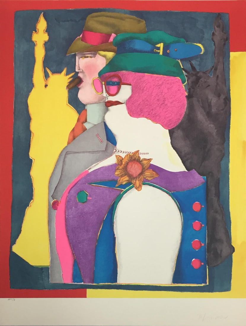 Richard Lindner - Out-of-Towners: Artist: Richard Lindner Title: Out-of-Towners Year: 1971 Dimensions: 26 1/2in. by 20 1/4in. Edition: From the Rare Limited Hors Commerce Edition Publisher: Shor