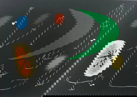 Joan Miro - Le Lezard aux Plumes d'Ord 2: Artist: Joan Miro Title: Le Lezard aux Plumes d'Ord 2 Year: 1971 Dimensions: 16 x 21 in. Edition: From the limited edition of 150 Publisher: Louis Broder
