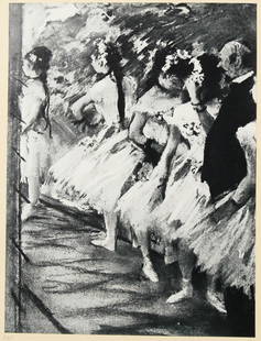 Edgar Degas (After) - Avant le ballet: Artist: Edgar Degas (After) Title: Avant le ballet Year: 1919 Dimensions: 6in. by 8in. Edition: From the limited edition of 60 Publisher: Imprimerie J. Langlois