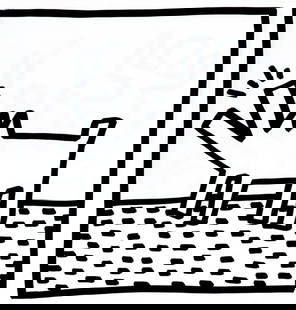 Keith Haring - Untitled (Dog): Artist: Keith Haring Title: Untitled (Dog) Year: 1982 Dimensions: 9in. by 9in. Edition: From the limited edition of 2000 Publisher: Tony Shafrazi Gallery New York
