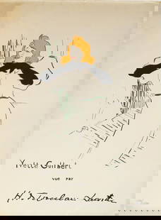 Henri Toulouse Lautrec (After) - Yvette Guilbert XXV: Artist: Henri Toulouse Lautrec (After) Title: Yvette Guilbert XXV Year: 1950 Dimensions: 11in. by 15in. Edition: From the rare limited edition of 1500 Publisher: