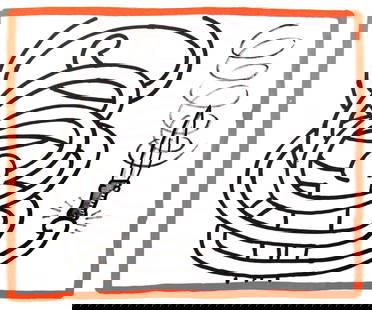 Keith Haring - Untitled: Artist: Keith Haring Title: Untitled Year: 1990 Dimensions: 8.75in. by 10.25in. Edition: From the rare limited edition of 500 Publisher: Bebert Publishing House Su