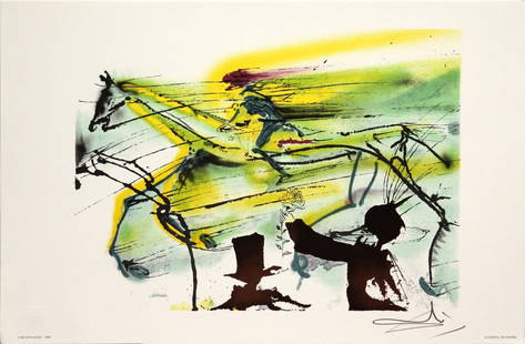 Salvador Dali (After) - Race Horse: Artist: Salvador Dali(After) Title: Race Horse Year: 1983 Dimensions: 22in. by 14.25in. Edition: From the rare limited edition Publisher: Armand & Georges Israel Paris