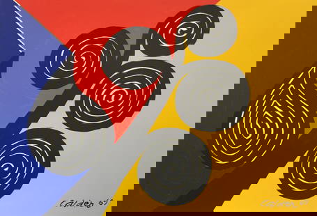 Alexander Calder - Autumn: Artist: Alexander Calder Title: Autumn Year: 1969 Dimensions: 17 3/4 x 24 1/2 in. Edition: From the Rare Limited Edition Medium: Lithograph in Colors on Paper