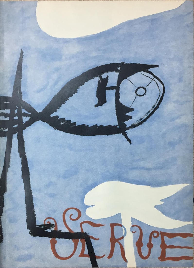 Georges Braque - Verve Cover: Artist: Georges Braque Title: Verve Cover Year: 1938 Dimensions: 14in. by 10 1/2in. Weight: 0 Edition: From the rare limited edition Suite: Verve