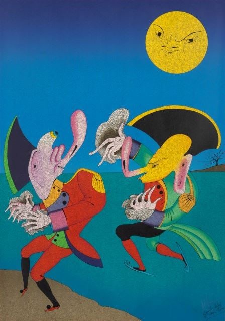 Mihail Chemiakin - Carnival in St. Petersburg: Artist: Mihail Chemiakin Title: Carnival in St. Petersburg Year: 1988 Dimensions: 36in. by 25 5/8in. Edition: From the Rare Limited Edition of 195 Medium: Origi