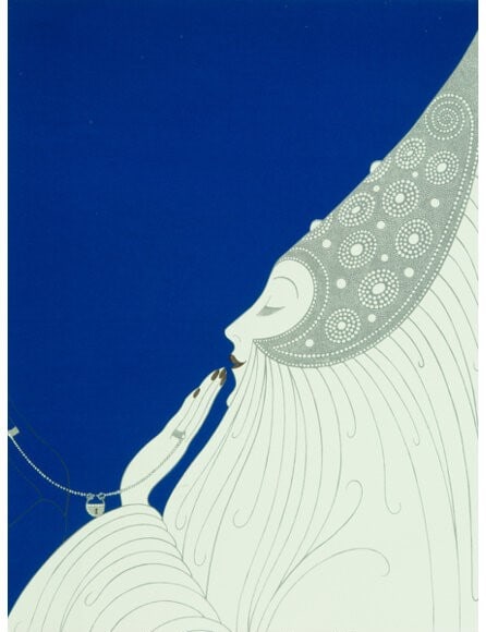 Erte - Bride: Artist: Erte Title: Bride Year: 1977 Dimensions: 19 3/4 x 14 1/2 in. Edition: From the Rare Limited Edition of 300 Medium: Serigraph on Paper Condition:</