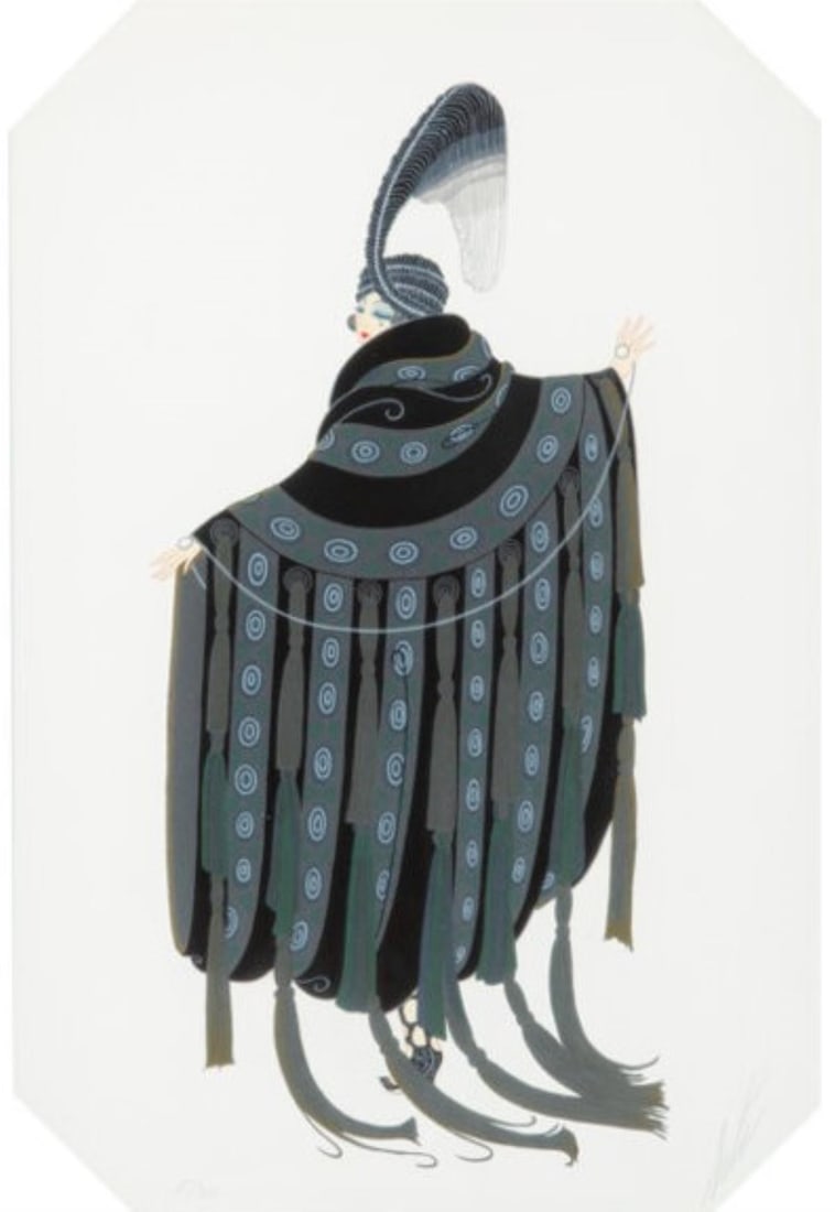 Erte - Gaby Deslys: Artist: Erte Title: Gaby Deslys Year: 1979 Dimensions: 19in. by 13 1/5in. Weight: 0 Edition: From the Rare Limited Edition 300 Medium: Serigraph