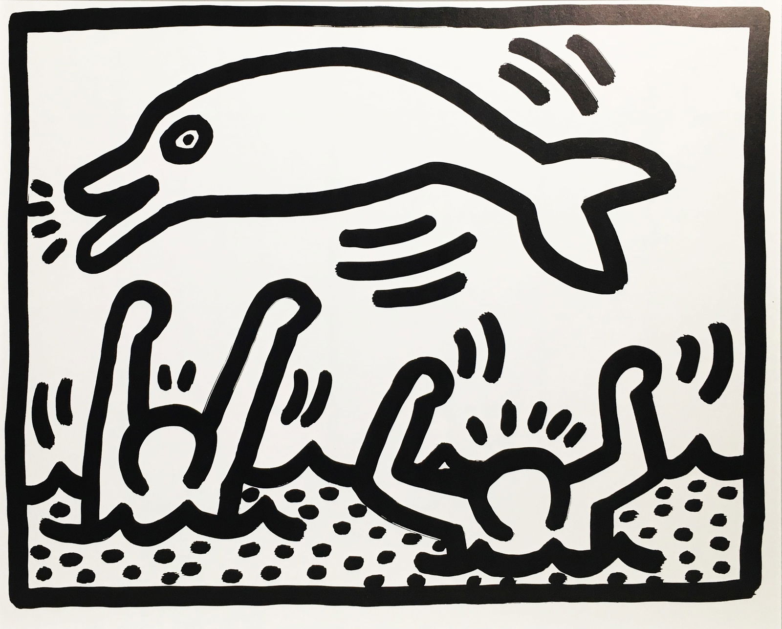Keith Haring - May: Artist: Keith Haring Title: May Year: 1989-1990 Dimensions: 12 x 14 in. Edition: From the Rare Limited Edition Publisher: Pop Shop Suite: Color I