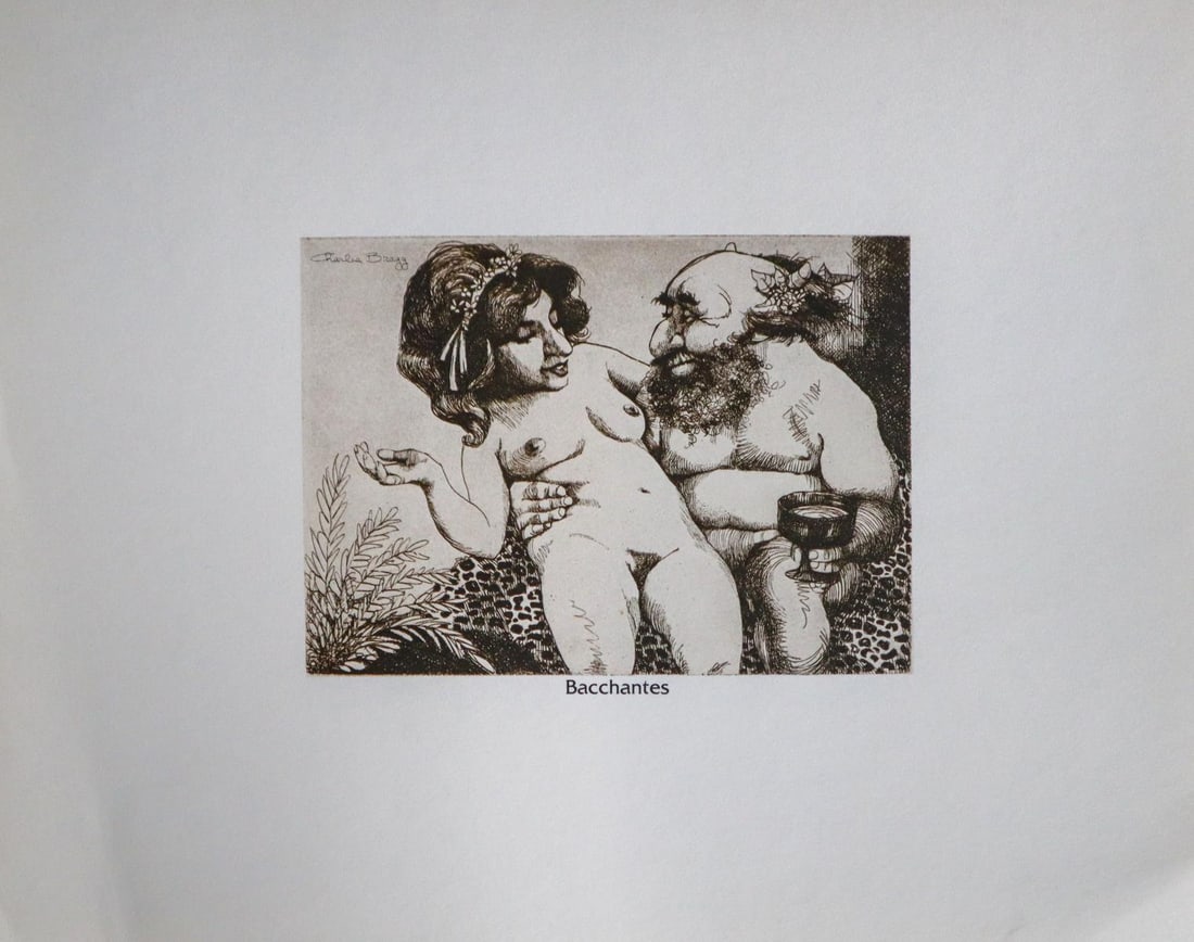 Charles Bragg - Bacchantes: Artist: Charles Bragg Title: Bacchantes Dimensions: 14.5in. by 11.5in. Edition: From the rare limited edition Publisher: Edward Weston Graphics Medium: Offset d
