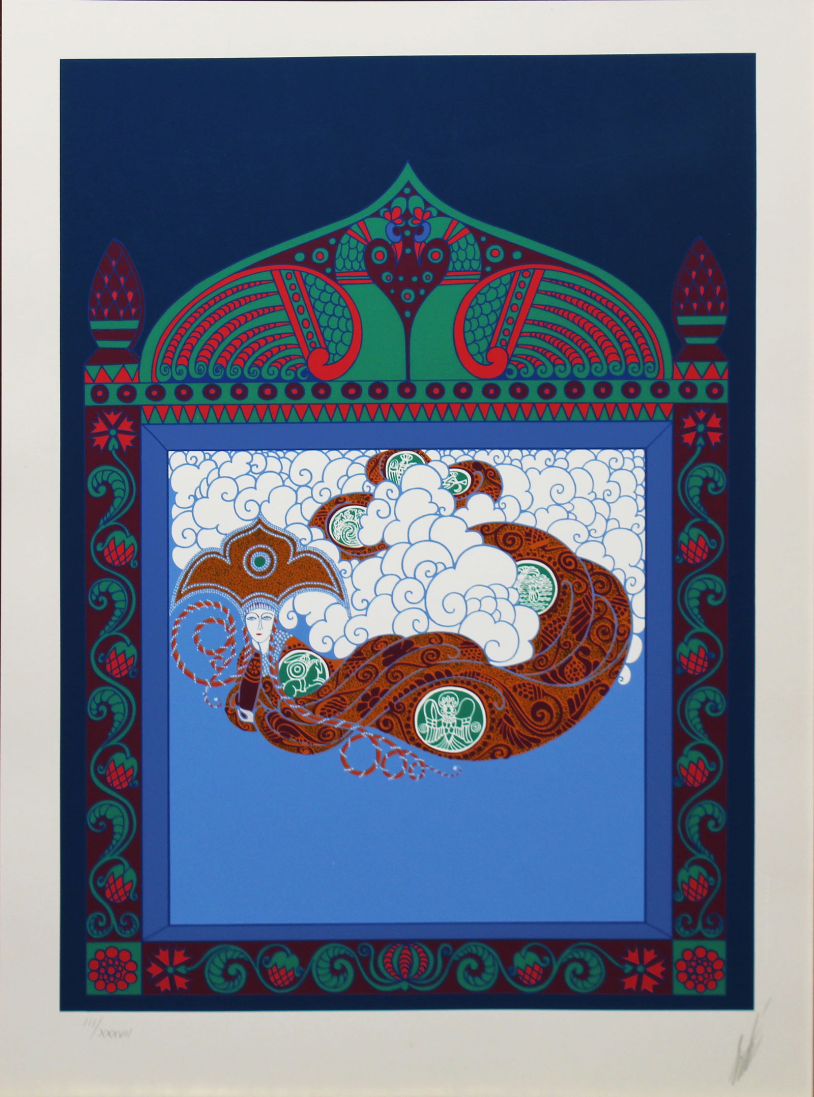 Erte - Russian Fairytale: Artist: Erte Title: Russian Fairytale Year: 1977 Dimensions: 19 3/4 x 14 1/2 in. Edition: From the rare limited edition Suite: Twenties Remembered Me