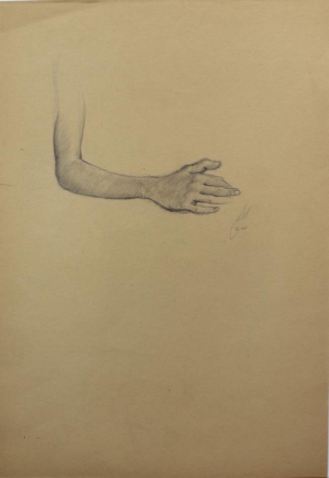 Bo Bartlett - Untitled Figure Study III: Artist: Bo Bartlett Title: Untitled Figure Study III Year: 1975 Dimensions: 18in. by 12in. Edition: original work Medium: drawing on paper Condition: