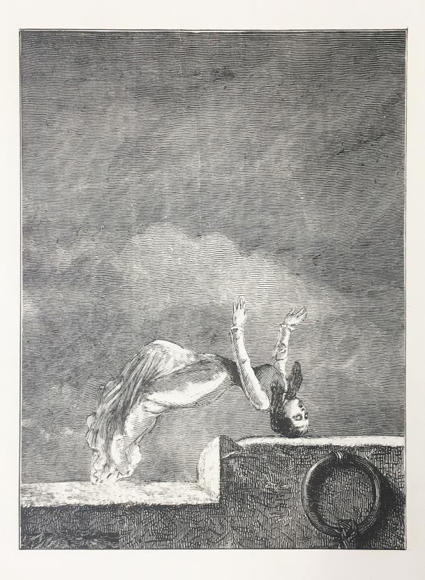 Max Ernst - Untitled (Flipping): Artist: Max Ernst Title: Untitled (Flipping) Year: 1934 Dimensions: 11 1/8in. by 9in. Edition: From the Rare Limited Edition Suite: A Week of Kindness <