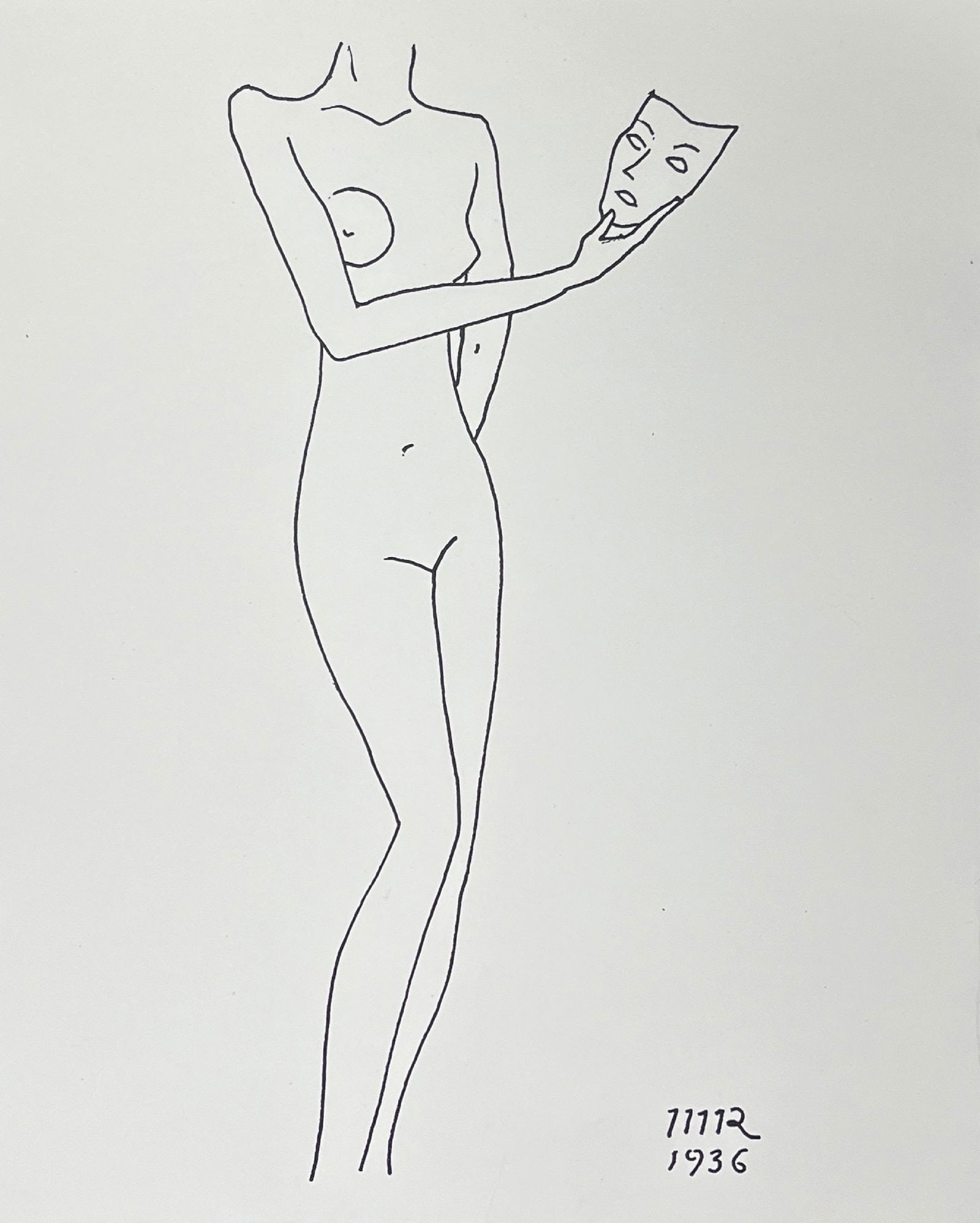 Man Ray - Untitled Nude with Mask: Artist: Man Ray Title: Untitled Nude with Mask Year: 1937 Dimensions: 11 x 8 3/4 in. Edition: From the Rare Limited Edition Publisher: Jean Bucher Paris