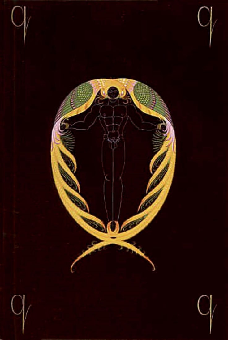 Erte - The Letter Q: Artist: Erte Title: The Letter Q Year: 1976 Dimensions: 25.5in. by 18.75in. Edition: From the rare limited edition Publisher: Atelier Gourdon Atelier Arcay Pari