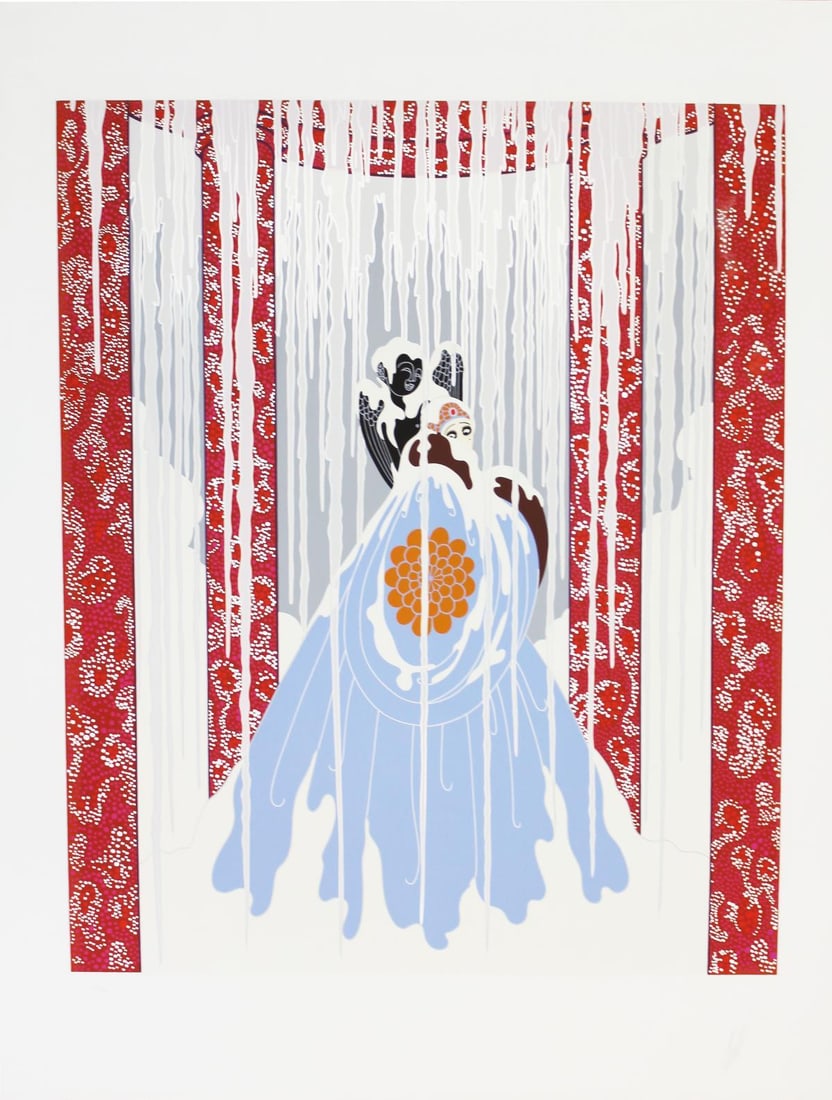 Erte - Love's Captive: Artist: Erte Title: Love's Captive Year: 1983 Dimensions: 24in. by 32.5in. Edition: Numbered 210 in pencil from the rare limited edition of 300 Medium: Serigra