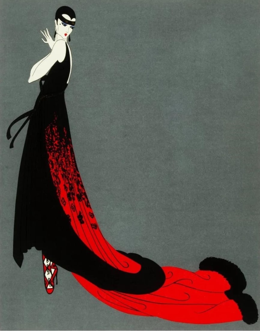 Erte - Splendeur: Artist: Erte Title: Splendeur Year: 1974 Dimensions: 29in. by 21 1/2in. Edition: From the Rare Limited Edition of 260 Publisher: Circle Fine Arts Med