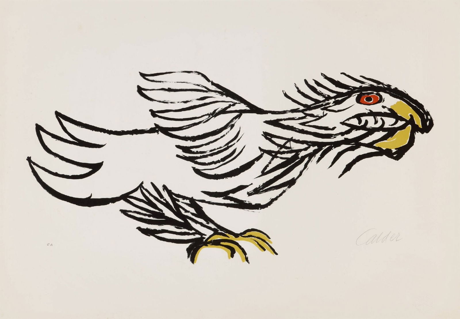 Alexander Calder - L'Aigle (from the Flying Colors series): Artist: Alexander Calder Title: L'Aigle (from the Flying Colors series) Year: 1975 Dimensions: 23 3/4 x 34 in. Edition: from the limited E.A. edition, aside from the edition o