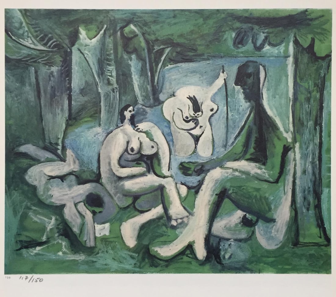 Pablo Picasso (After) - Plate 110 from "Les: Artist: Pablo Picasso (After) Title: Plate 110 from "Les Dejeuneres" Year: 1962 Dimensions: 14 1/2in. by 10 1/2in. Edition: from the rare limited edition of 150 Pu